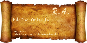 Rácz Aniella névjegykártya