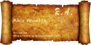 Rácz Aniella névjegykártya